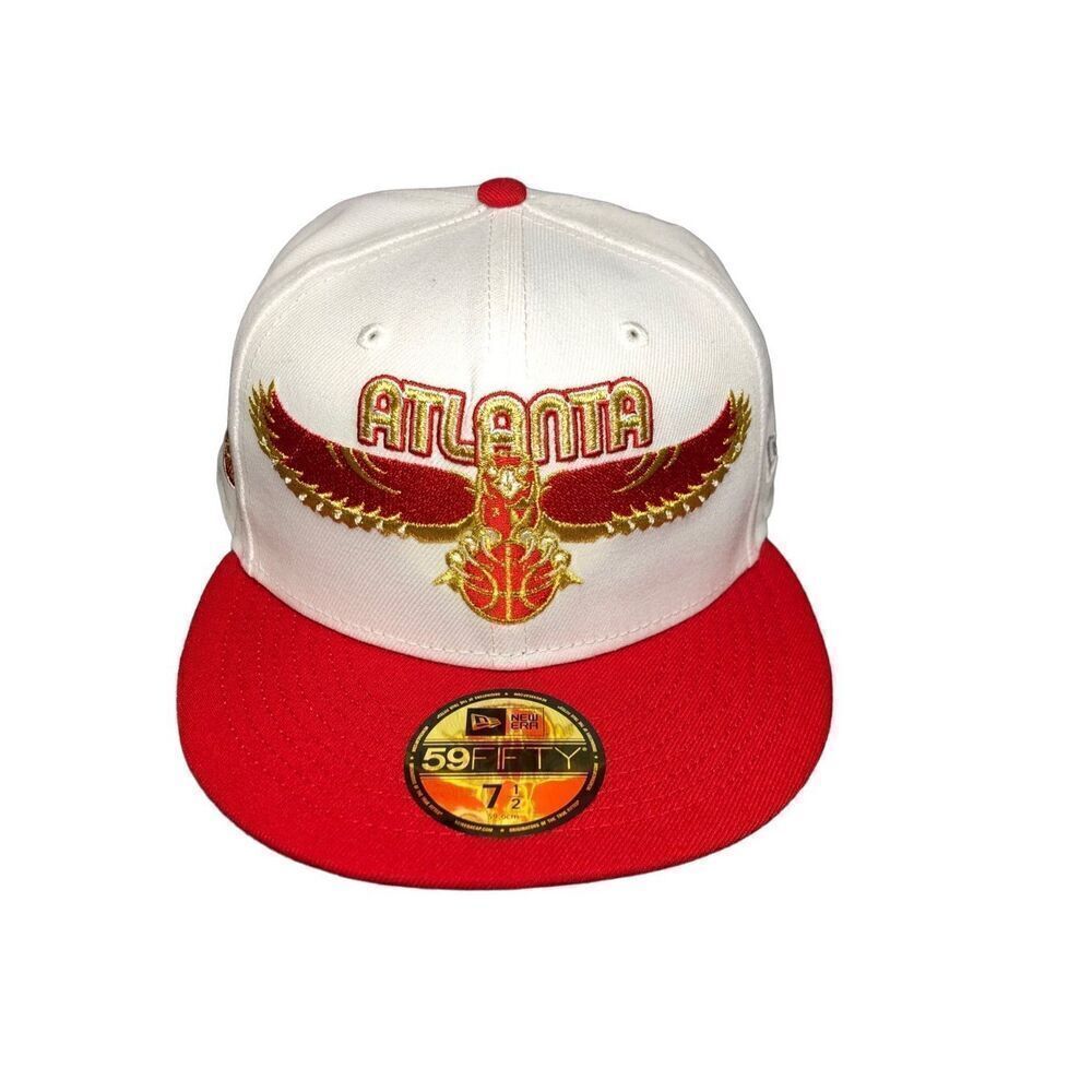 New Era Atlanta Hawks 59FIFTY Fitted Cap Hat Size 7 1/2